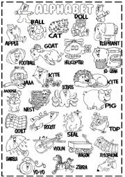 English Worksheet: alphabet