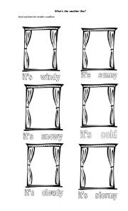 English Worksheet: the weather window