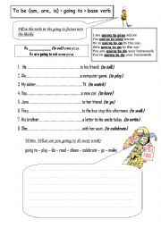 English Worksheet: Im going to