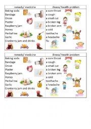 English Worksheet: Table Remedy