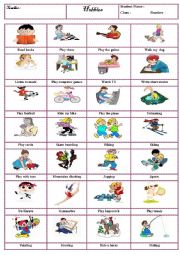 English Worksheet: Hobbies