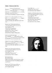 English Worksheet: Adele - song for irregular verbs