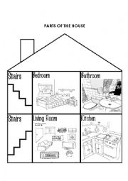 English Worksheet: parts of the house