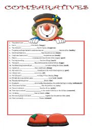 English Worksheet: Comparatives 