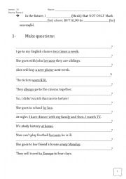 English Worksheet: Tenses Review 2