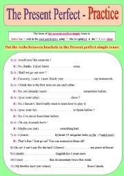 the present perfect simple _ Practice