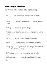 English Worksheet: Past simple exercise