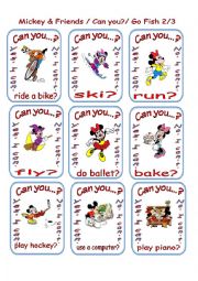 Can you...Mickey and Friends Go Fish 2/3