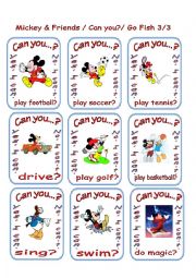 Can you...Mickey and Friends Go Fish 3/3