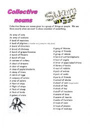 English Worksheet: Collective Nouns