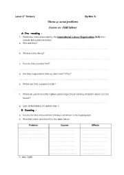 English Worksheet: lesson 10 child labour