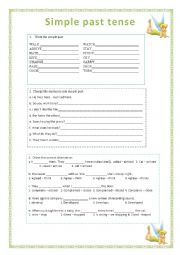 English Worksheet: Simple past tense