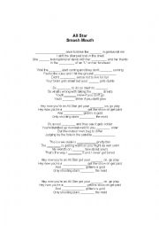 English Worksheet: All Star Song