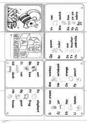 English Worksheet: ALPHABET MINI BOOK