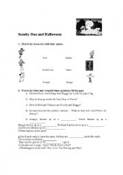 English Worksheet: Scooby Doo and Halloween