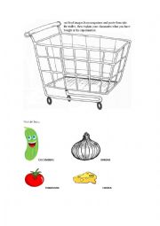 English Worksheet: My trolley