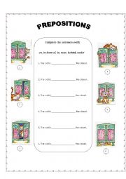 English Worksheet: PREPOSITIONS OF PLACE