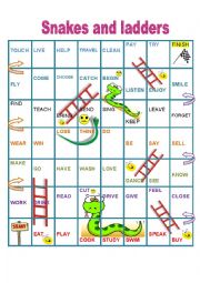 English Worksheet: Snakes and ladders game