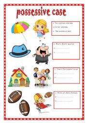 English Worksheet: POSSESSIVE CASE