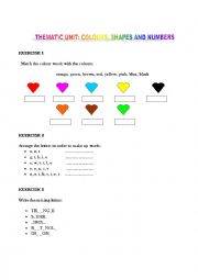 Thematic Unit: Colours, Shapes and Numbers 