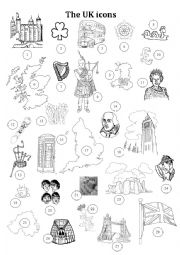 English Worksheet: The UK icons