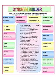 Synonym Builder (Formal vs Informal wordpairs)