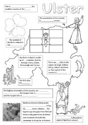 English Worksheet: Northern Ireland - fill in the gaps