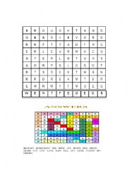 English Worksheet: word search past simple