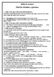 English Worksheet: find the mistake