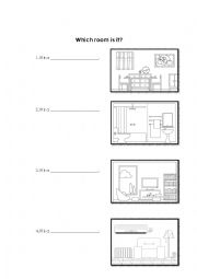 English Worksheet: Rooms