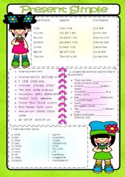 English Worksheet: Present simple