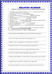 English Worksheet: Relative clauses