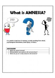 Discussion and listening activity on amnesia