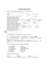 English Worksheet: Family-Age-Jobs