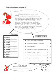 English Worksheet: Months of the year with Gogo-revised-