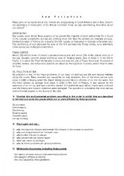 English Worksheet: Sea Pollution