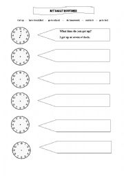 English Worksheet: MY DAILY ROUTINES