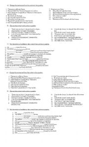 English Worksheet: Active and passive voice