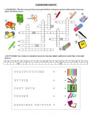 English Worksheet: Classroom objects