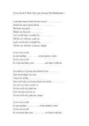 English Worksheet: I love rock n roll