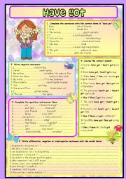 English Worksheet: HAVE GOT