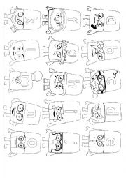 English Worksheet: Alphablocks for colour and use as alphabet