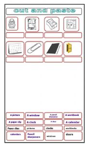 English Worksheet: cut and paste