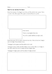 English Worksheet: Shapes