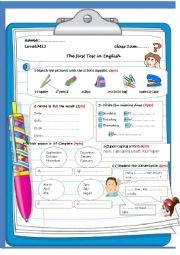 English Worksheet: TESTING