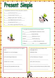 English Worksheet: Present Simple Tense Forms