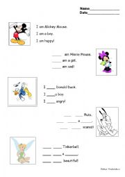 English Worksheet: Verb To Be