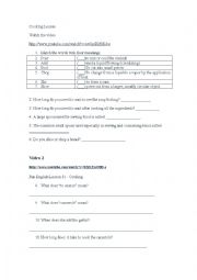 English Worksheet: Cooking lesson