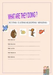 English Worksheet: PRESENT CONTINUOUS 