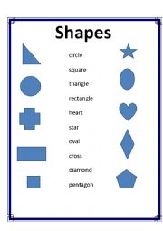 English Worksheet: Matching - Shapes